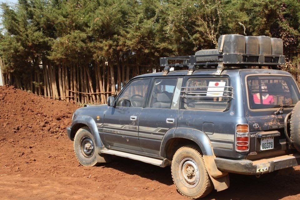 The land cruiser we rented, and yes it's on the road. Our driver Tamasgen was great!